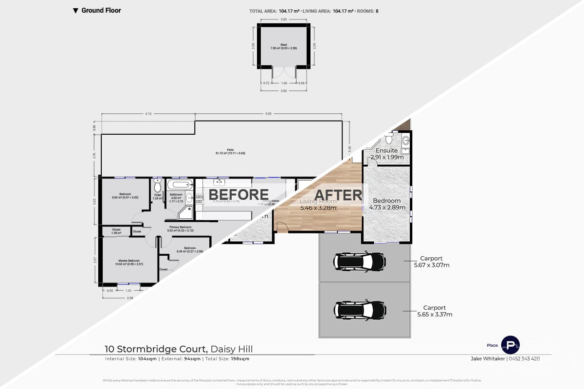 B&A texted floorplan