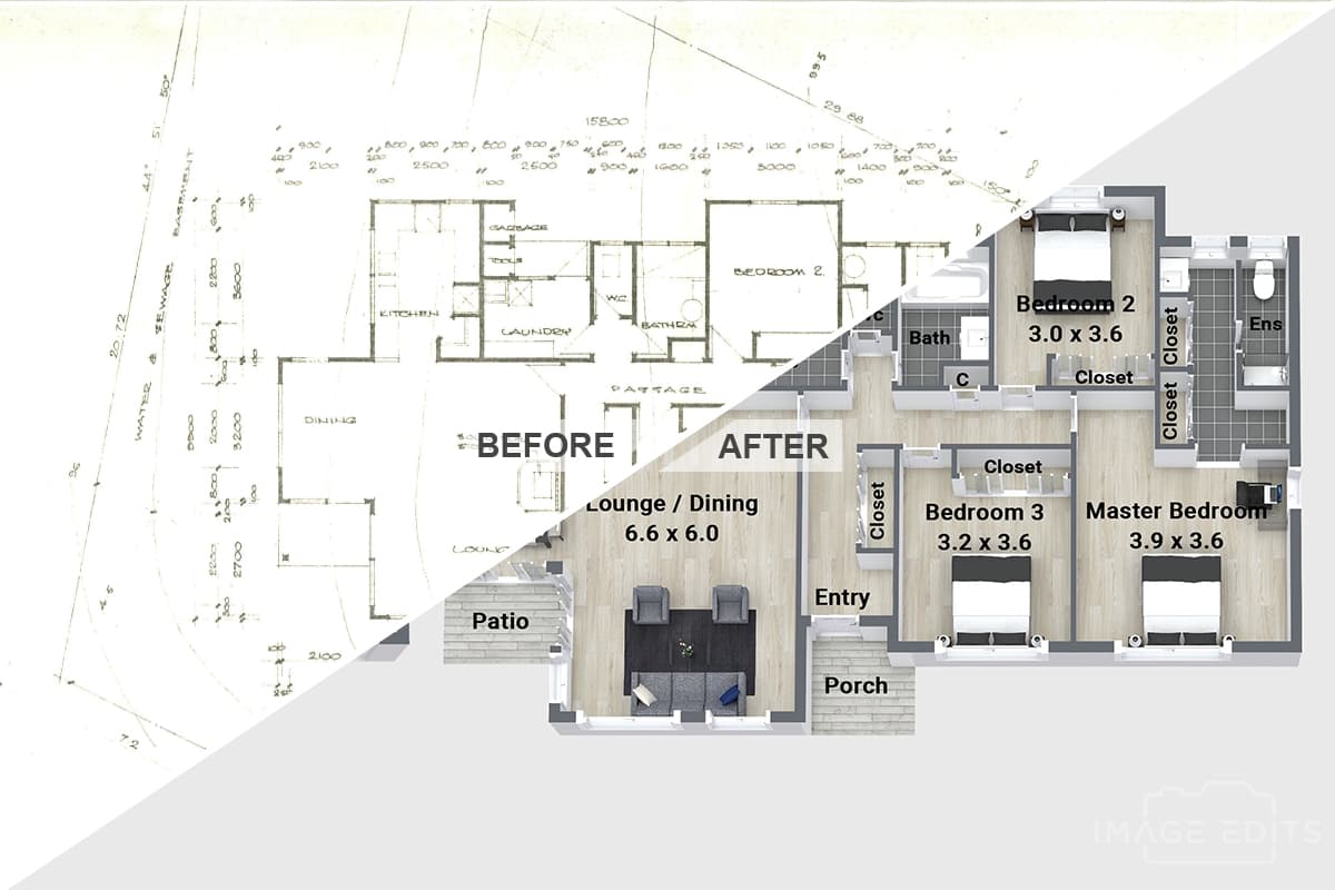 Sketch to 3d floorplan